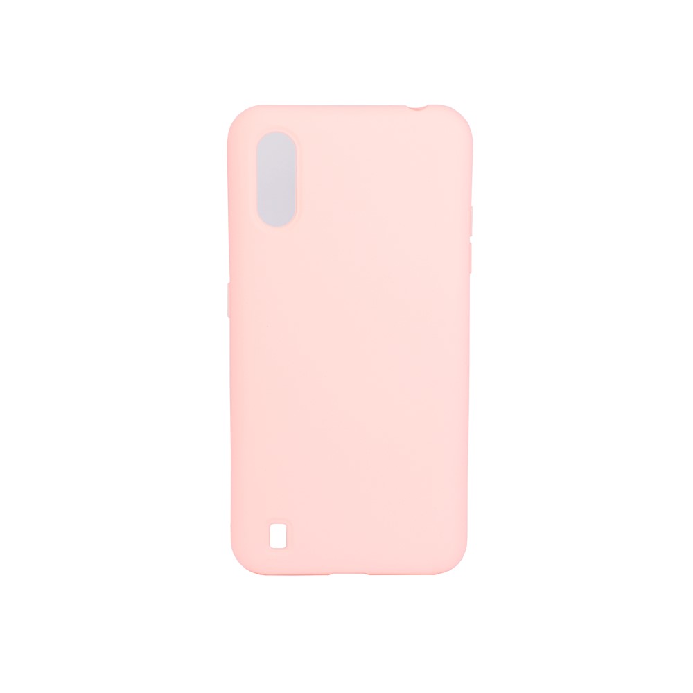 Protectores para celular  para Samsung  A01 Funda de silicona con felpa Rosa